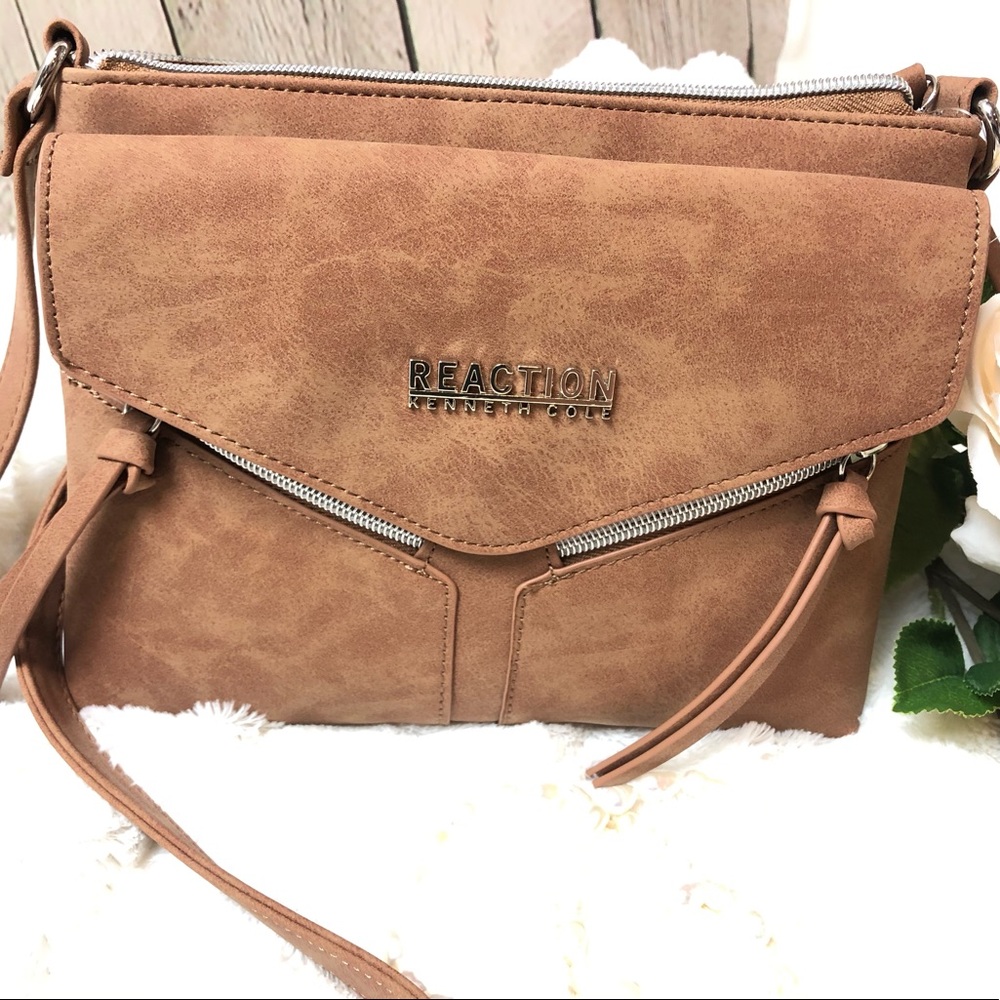 Kenneth Cole crossbody in cognac, new with tags!